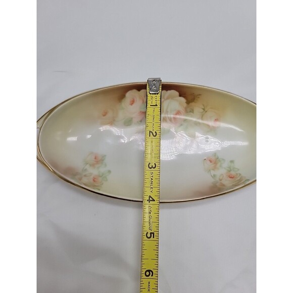 Antique Royal Rudolstadt PRUSSIA Celery Pickle Plate Dish Gold Rim - Picture 7 of 12